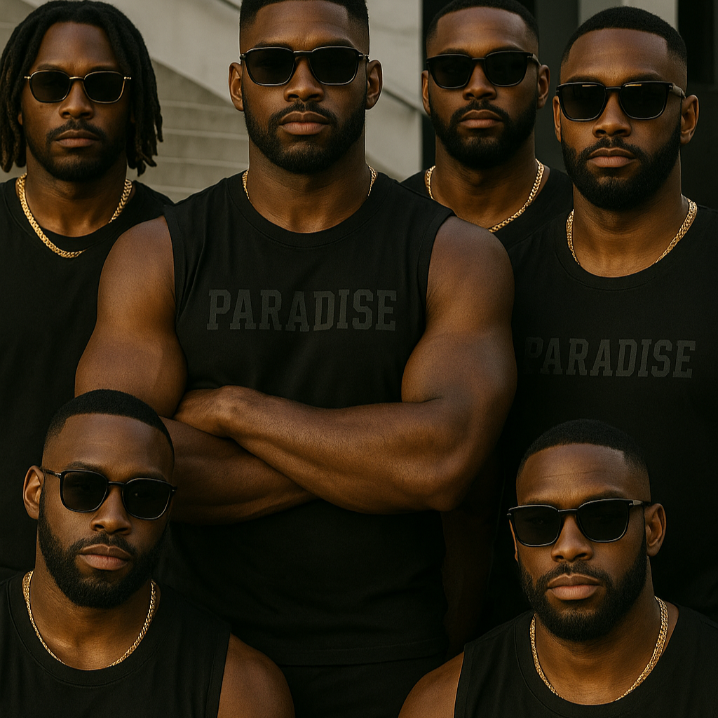BLK ON BLK PARADISE FLEX TEE